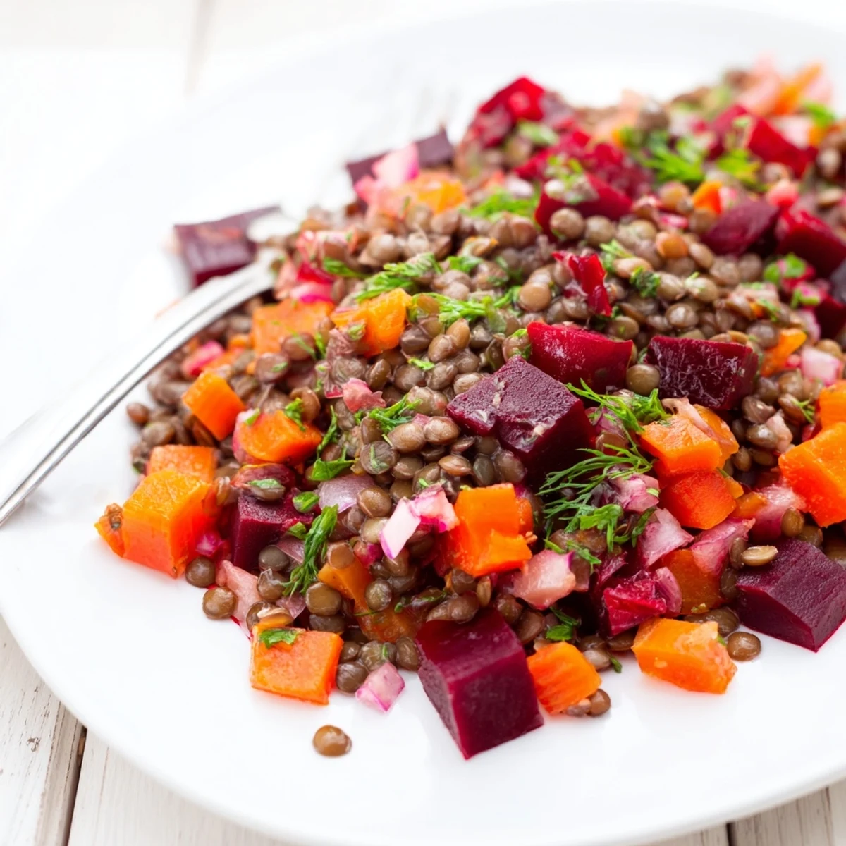 Linsen und Rote Bete Salat