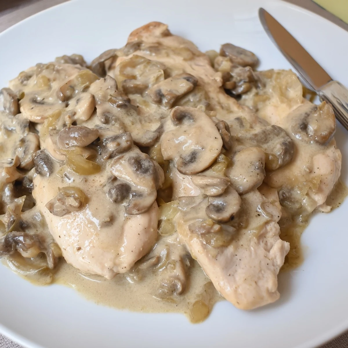 Cremige Pilz Hähnchen Pfanne