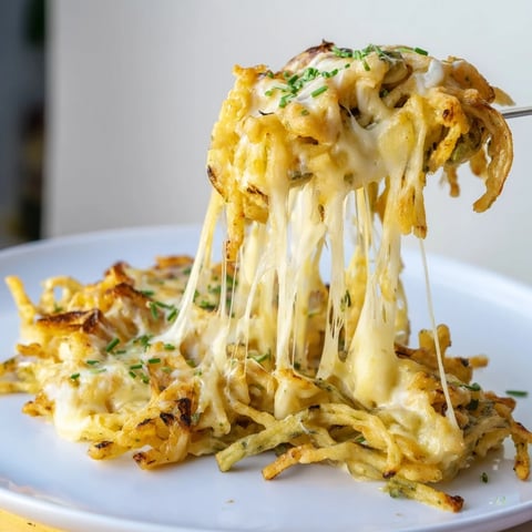 Zartes Spinatsalat und Käse-Spätzle, gebacken unter goldbraunem Käsebelag für perfekten Genuss.  